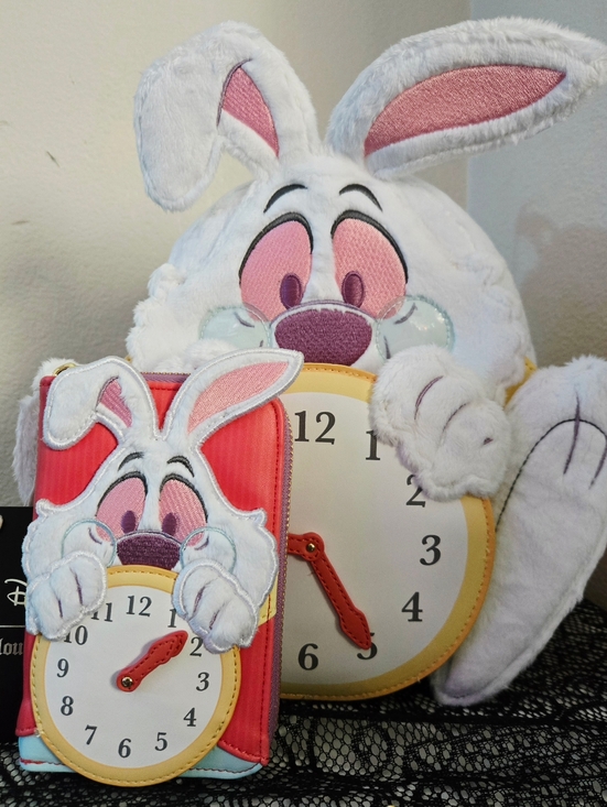 Loungefly Handbags - Loungefly Alice in Wonderland White Rabbit Cosplay Mini Backpack & Wallet NWT